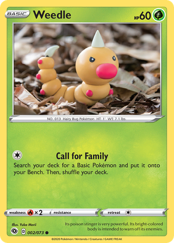 Weedle #2 from Champion's Path - Common - Illustrated by Yuka Morii