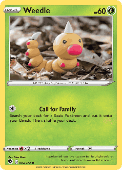 Weedle Pokémon TCG card art