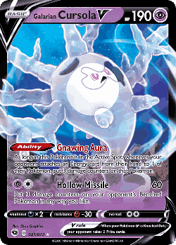 Galarian Cursola V Pokémon TCG card art