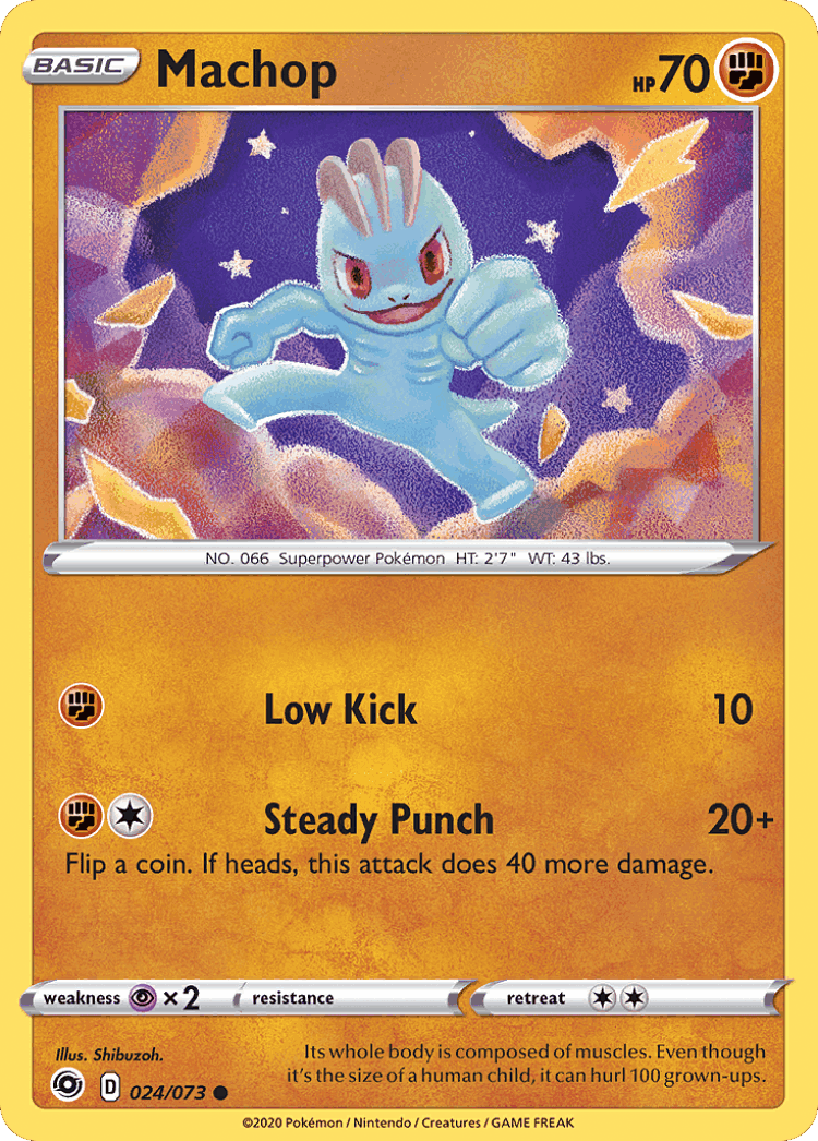 Machop #24 from Champion's Path - Common - Illustrated by Shibuzoh.