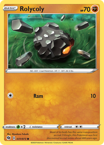 Rolycoly #31 from Champion's Path - Common - Illustrated by Masakazu Fukuda