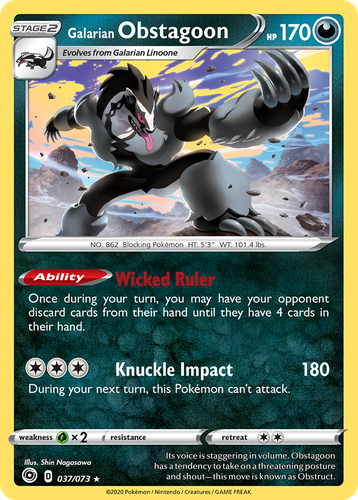 Galarian Obstagoon 37, Champion's Path