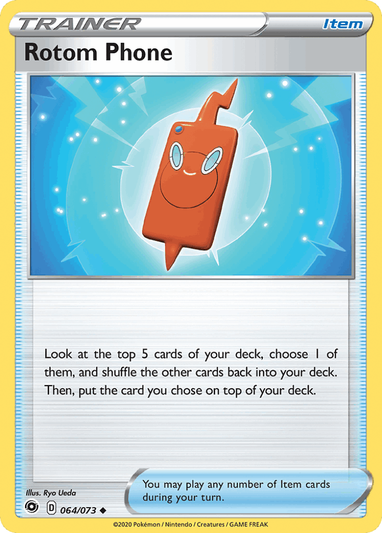 Rotom Phone #64 from Champion's Path - Uncommon - Illustrated by Ryo Ueda