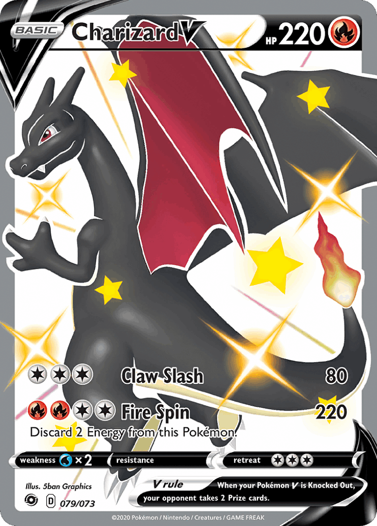 Charizard V #79 from Champion's Path - Rare Secret - Illustrated by 5ban Graphics