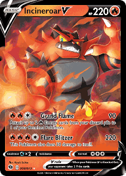 Incineroar V Pokémon TCG card art