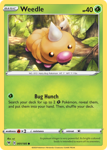 Weedle Pokémon TCG card art