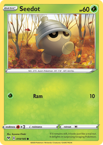 Seedot Pokémon TCG card art