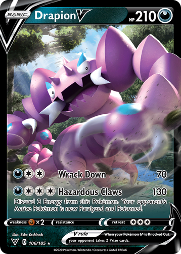 Drapion V #106 from Vivid Voltage - Rare Holo V - Illustrated by Eske Yoshinob