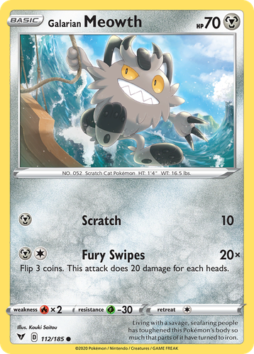 Galarian Meowth 112, Vivid Voltage