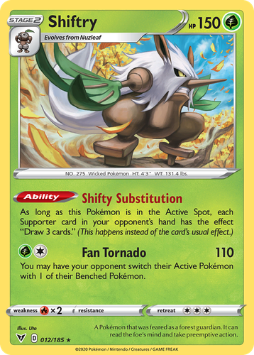 Shiftry Pokémon TCG card art