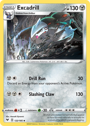 Excadrill #122 from Vivid Voltage - Uncommon - Illustrated by Anesaki Dynamic