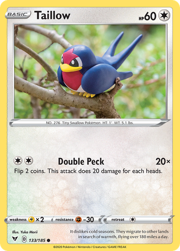 Taillow #133 from Vivid Voltage - Common - Illustrated by Yuka Morii