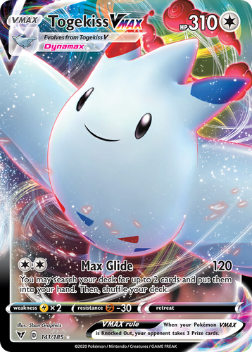 Togekiss VMAX #141 from Vivid Voltage - Rare Holo VMAX - Illustrated by 5ban Graphics
