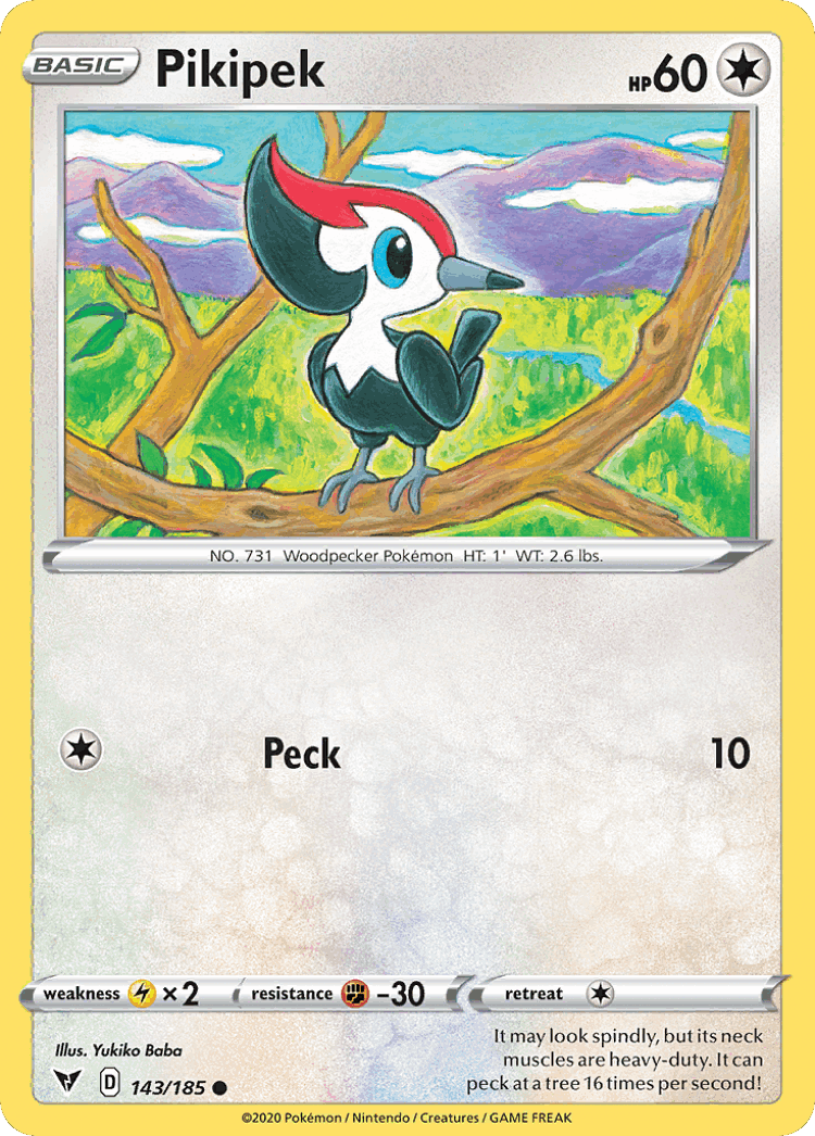 Pikipek #143 from Vivid Voltage - Common - Illustrated by Yukiko Baba