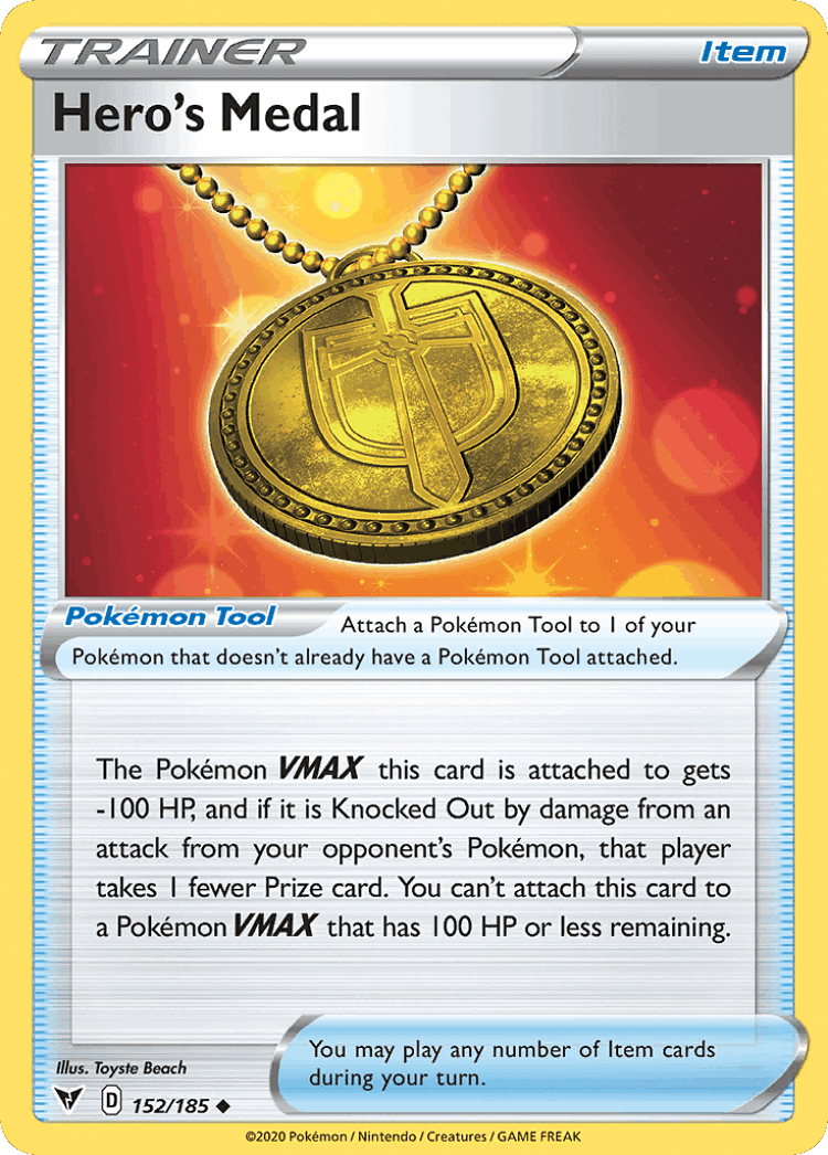 Hero's Medal #152 from Vivid Voltage - Uncommon - Illustrated by Toyste Beach