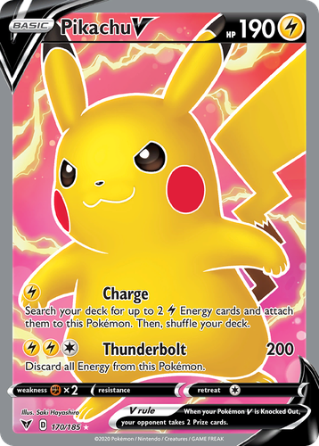Pikachu V #170 from Vivid Voltage - Rare Ultra - Illustrated by Saki Hayashiro