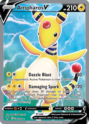 Ampharos V #171 from Vivid Voltage - Rare Ultra - Illustrated by PLANETA Mochizuki