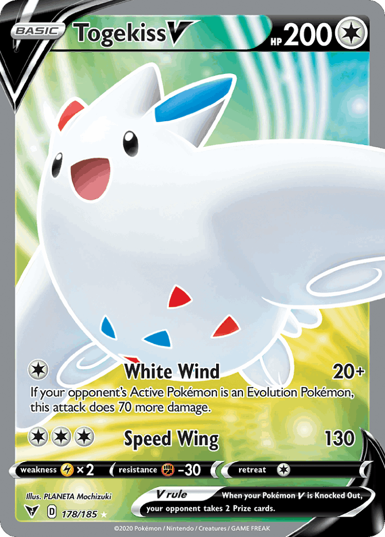 Togekiss V #178 from Vivid Voltage - Rare Ultra - Illustrated by PLANETA Mochizuki