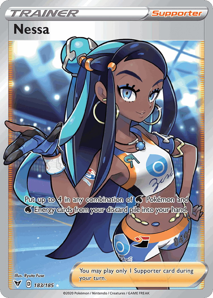 Nessa #183 from Vivid Voltage - Rare Ultra - Illustrated by Ryuta Fuse