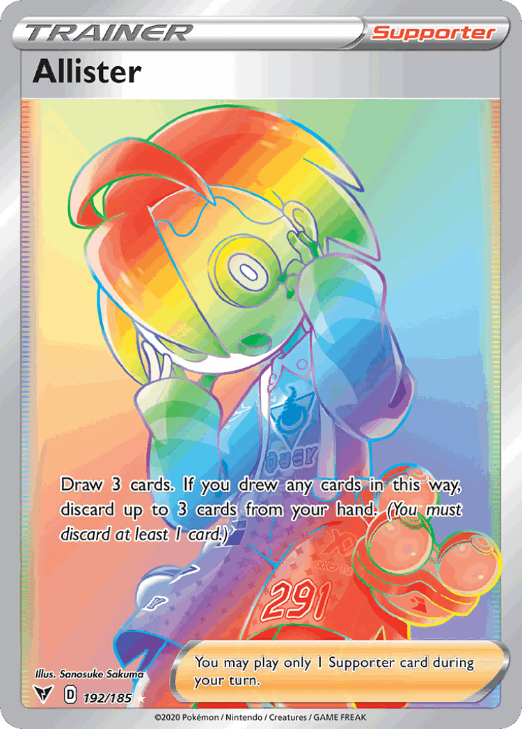 Allister #192 from Vivid Voltage - Rare Rainbow - Illustrated by Sanosuke Sakuma