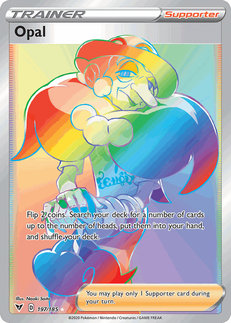 Opal #197 from Vivid Voltage - Rare Rainbow - Illustrated by Naoki Saito