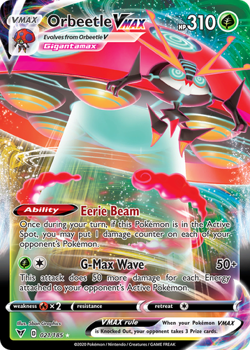 Orbeetle VMAX Pokémon TCG card art