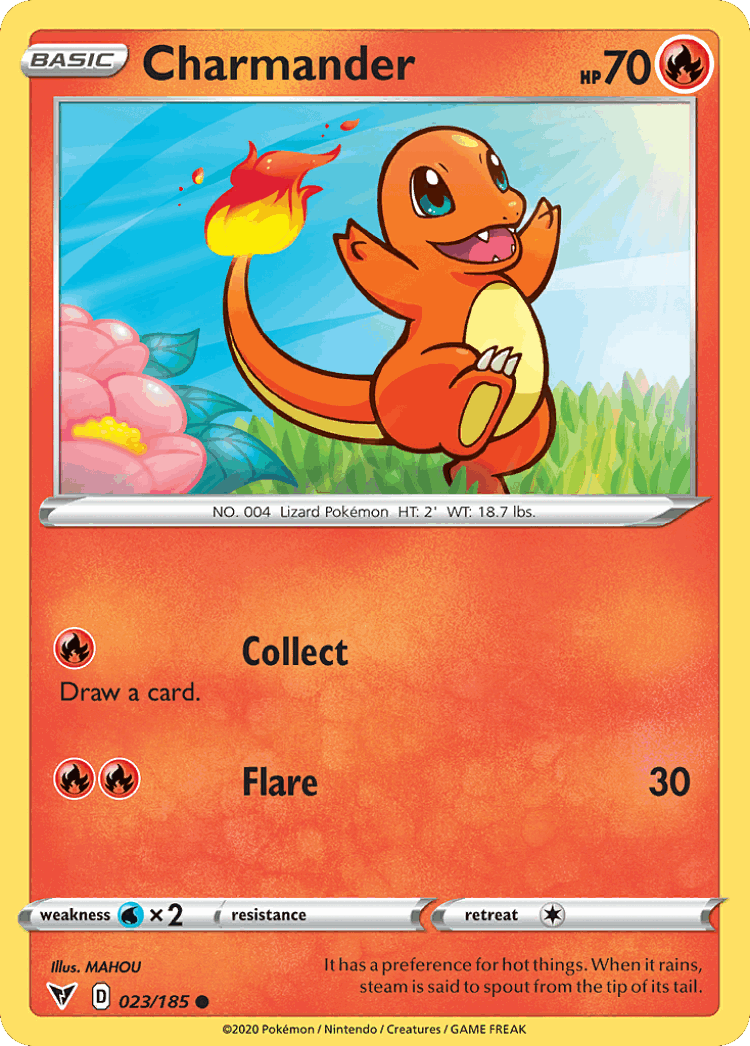 Charmander #23 from Vivid Voltage - Common - Illustrated by MAHOU