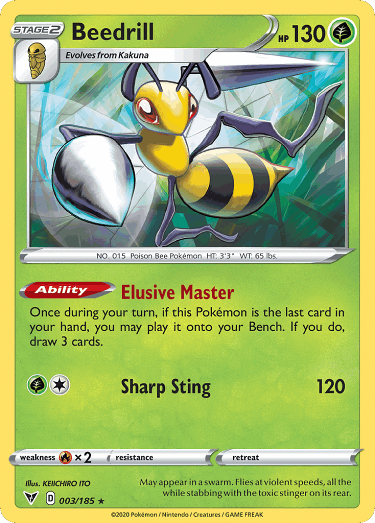 Beedrill #3 from Vivid Voltage - Rare - Illustrated by KEIICHIRO ITO