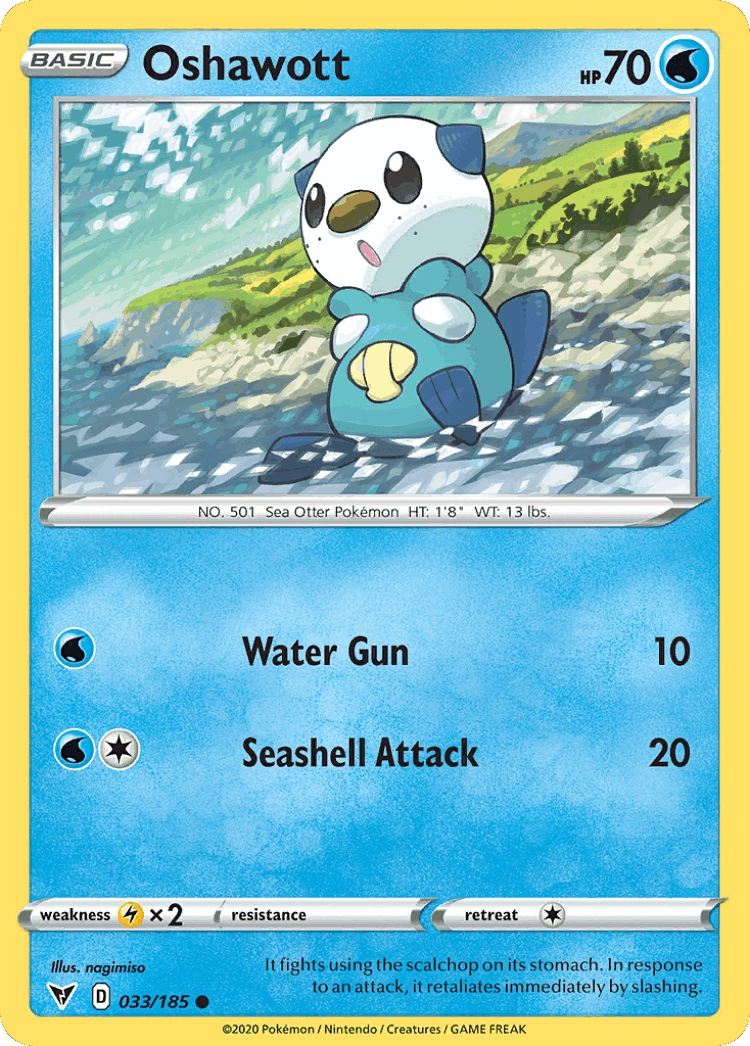 Oshawott #33 from Vivid Voltage - Common - Illustrated by nagimiso