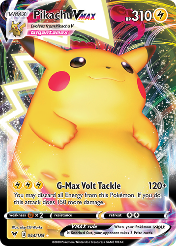 Pikachu VMAX #44 from Vivid Voltage - Rare Holo VMAX - Illustrated by aky CG Works