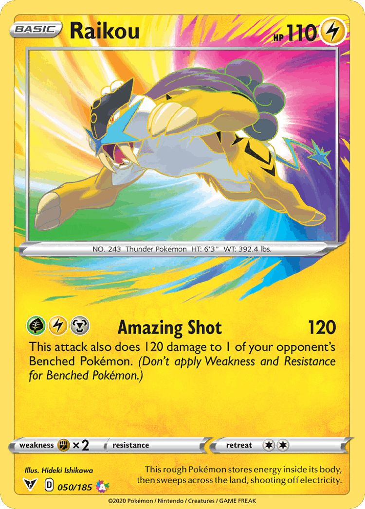 Raikou #50 from Vivid Voltage - Amazing Rare - Illustrated by Hideki Ishikawa