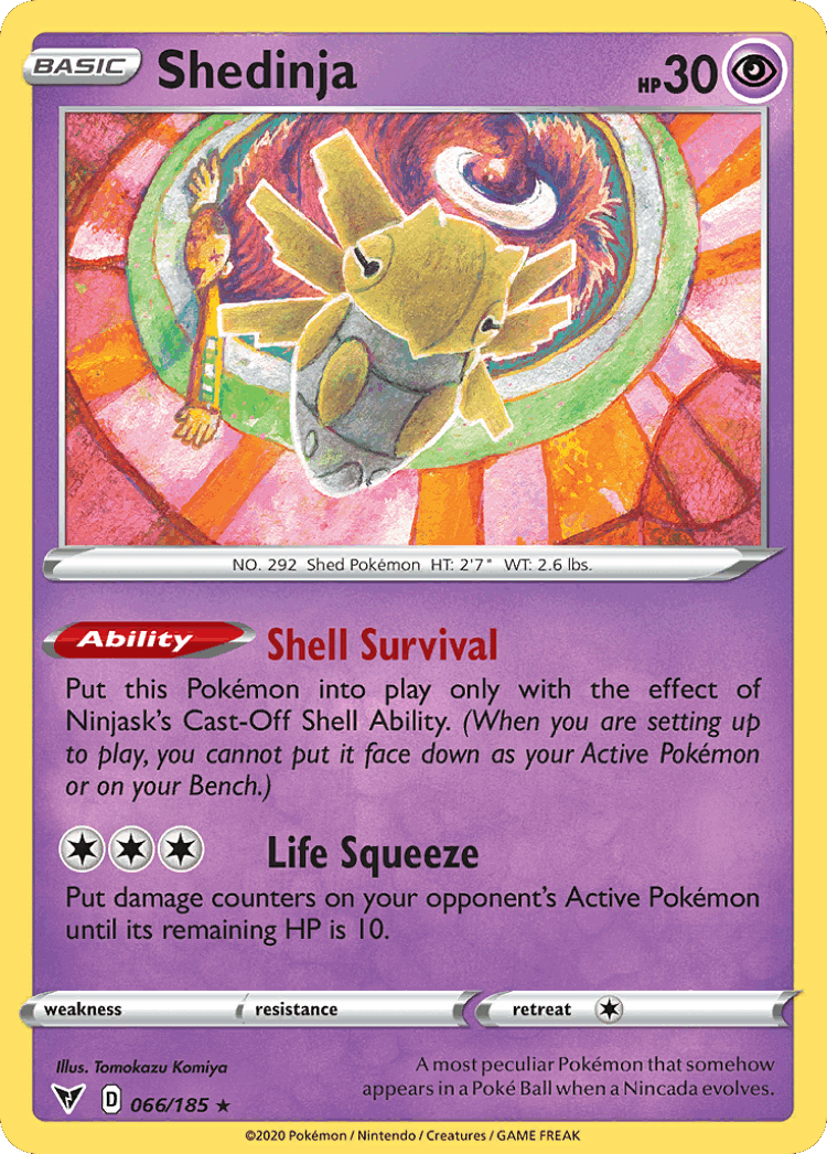 Shedinja #66 from Vivid Voltage - Rare - Illustrated by Tomokazu Komiya