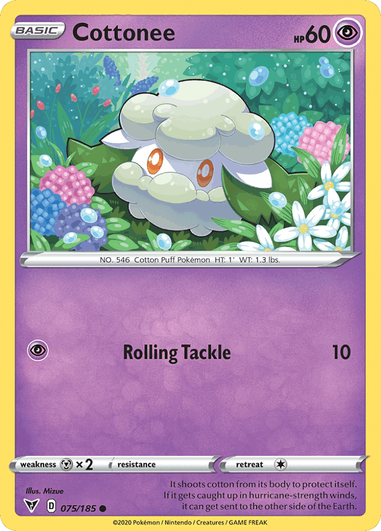 Cottonee #75 from Vivid Voltage - Common - Illustrated by Mizue