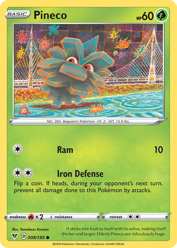 Pineco Pokémon TCG card art