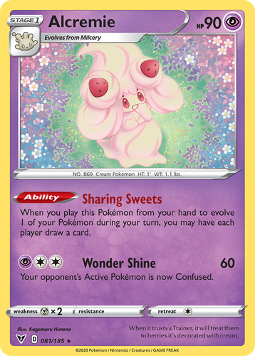 Alcremie #81 from Vivid Voltage - Rare - Illustrated by Kagemaru Himeno