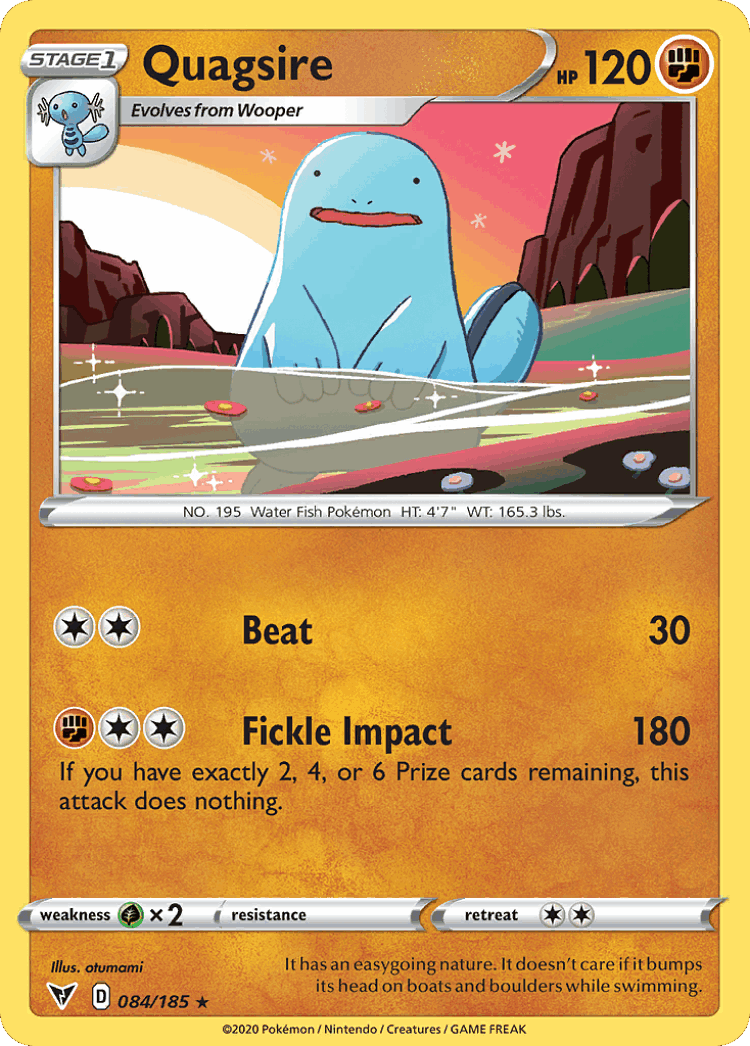 Quagsire #84 from Vivid Voltage - Rare - Illustrated by otumami