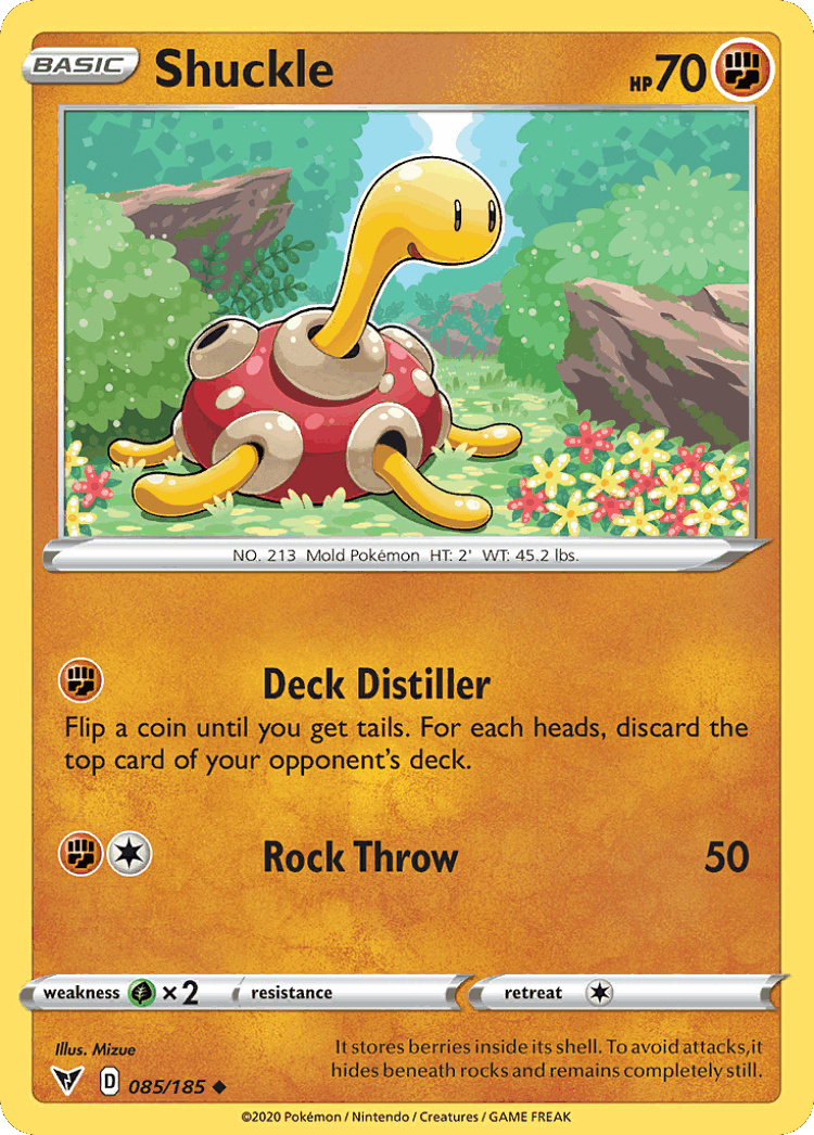 Shuckle #85 from Vivid Voltage - Uncommon - Illustrated by Mizue