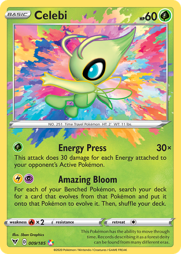 Celebi #9 from Vivid Voltage - Amazing Rare - Illustrated by 5ban Graphics