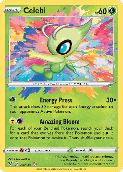 Celebi Pokémon TCG card art