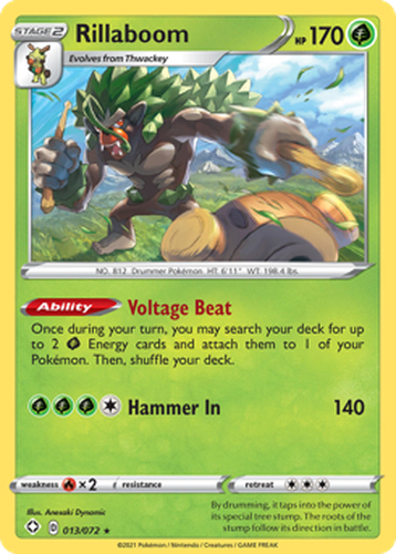 Rillaboom Pokémon TCG card art