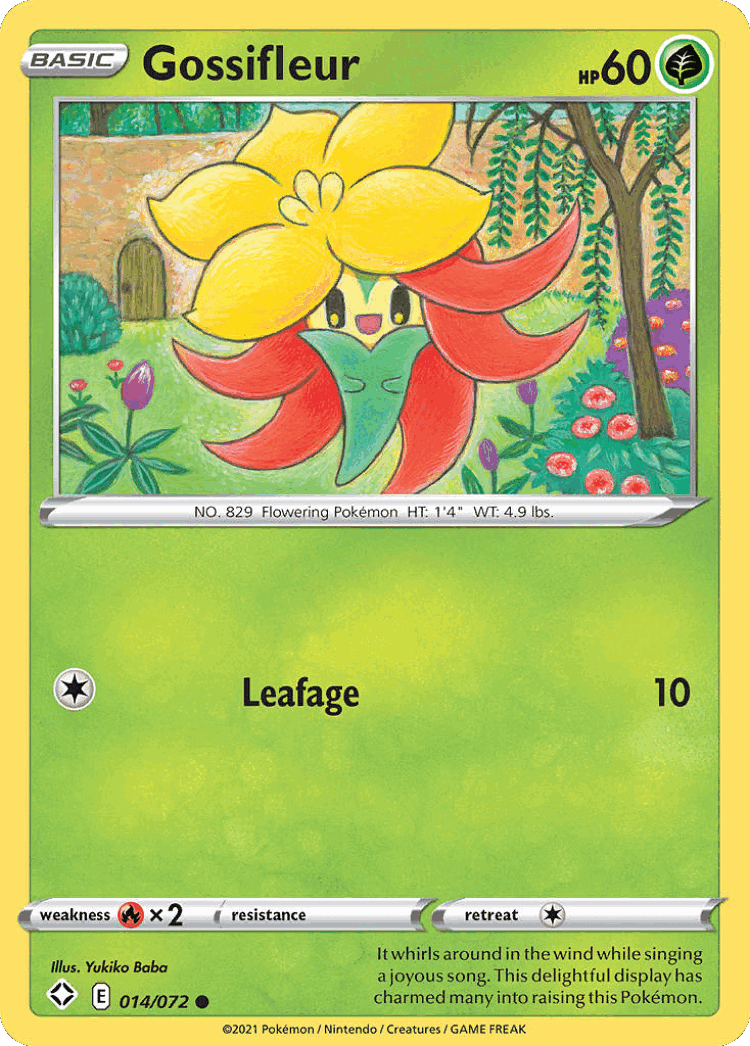 Gossifleur #14 from Shining Fates - Common - Illustrated by Yukiko Baba