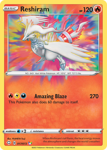 Reshiram Pokémon TCG card art