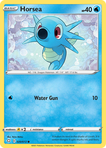 Horsea Pokémon TCG card art