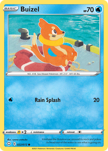 Buizel #22 from Shining Fates - Common - Illustrated by ryoma uratsuka