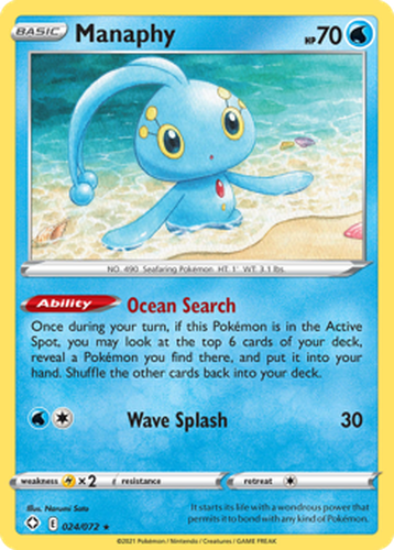Manaphy Pokémon TCG card art