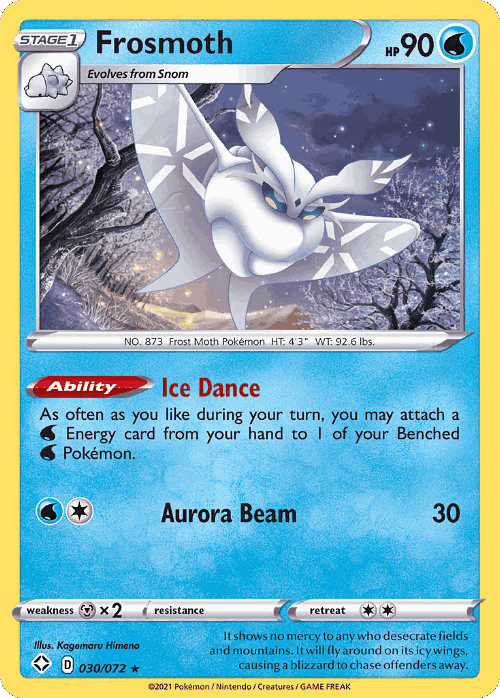 Frosmoth #30 from Shining Fates - Rare Holo - Illustrated by Kagemaru Himeno