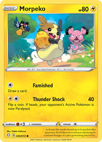 Morpeko #36 from Shining Fates - Common - Illustrated by Hideki Ishikawa