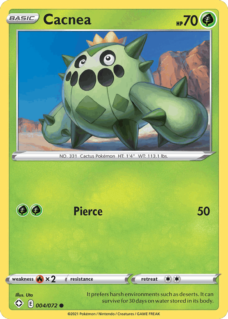 Cacnea #4 from Shining Fates - Common - Illustrated by Uta