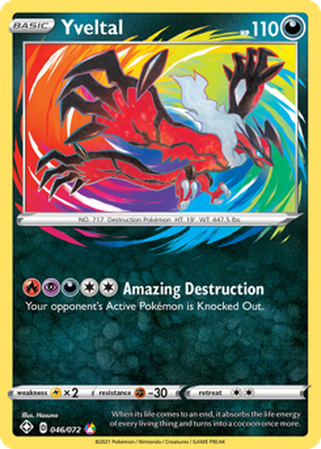 Yveltal #46 from Shining Fates - Amazing Rare - Illustrated by Hasuno