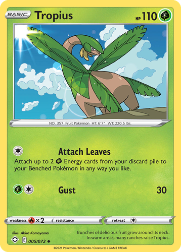 Tropius Pokémon TCG card art